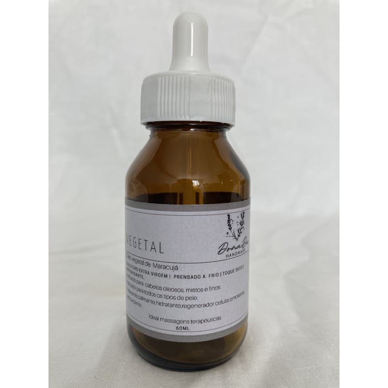 Óleo Vegetal de Semente de Maracujá - Prensado a  frio / Extra-Virgem - 30mL, 60mL e 100mL