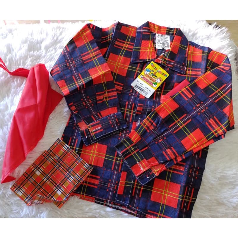 Camisa infantil xadrez