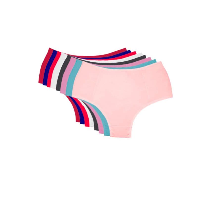 Kit 5 Calcinhas Plus Size Cintura Alta Lateral Larga Alta Qualidade