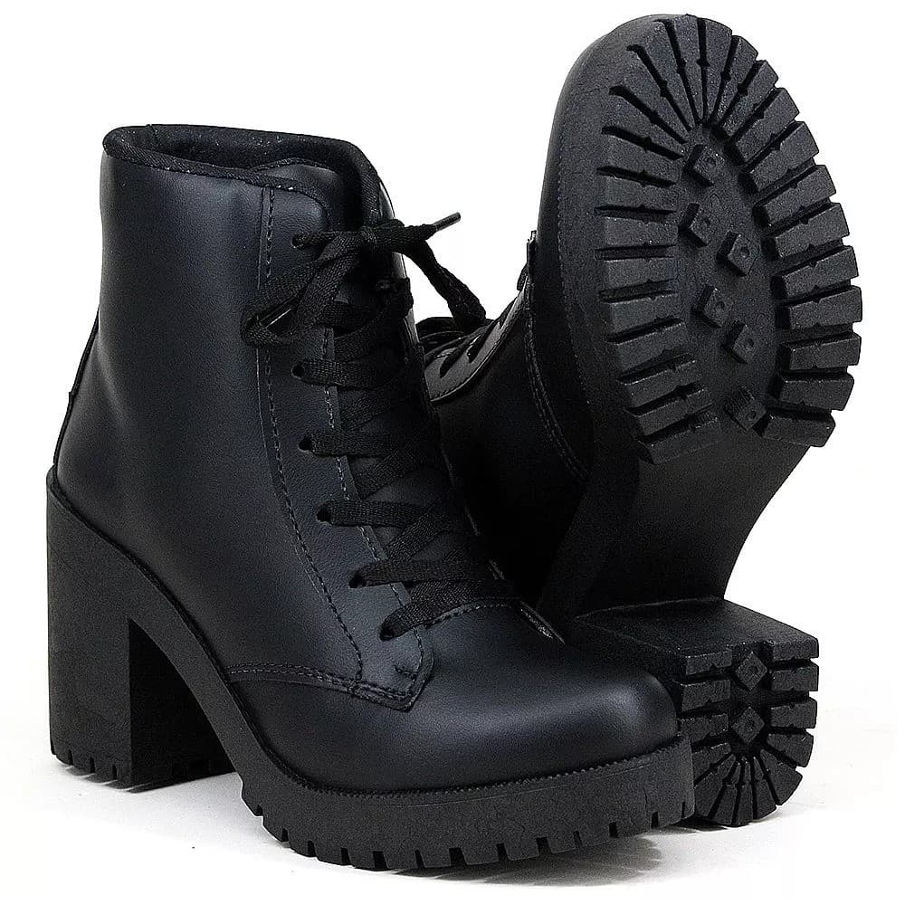 Bota Feminina Fosca Sola Tratorada Salto Grosso Dmazons  do 33 ao 43 Promoção.