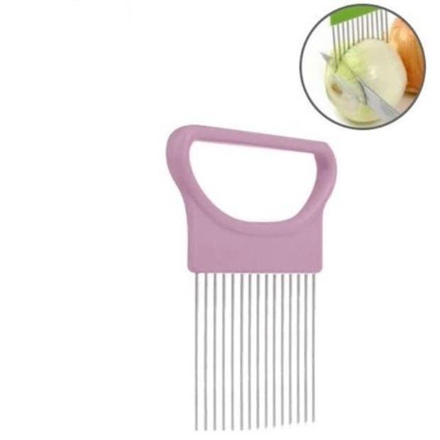 Suporte Alça Garfo Para Corta Fatiar Cebola Frutas Legumes