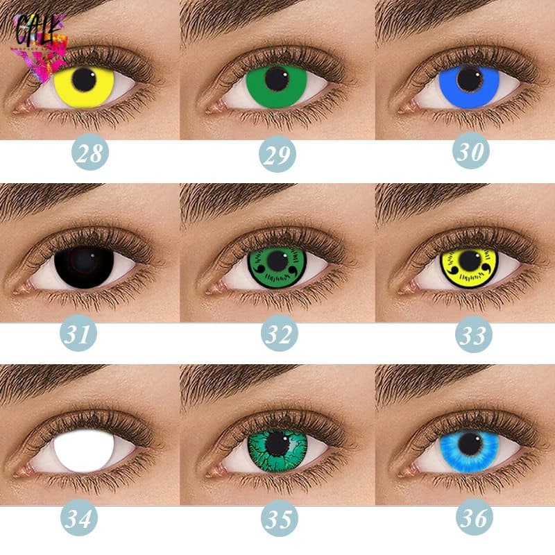 Cosm Ticas Lentes De Contato Grandes Coloridas P/Cosplay/Vampiro
