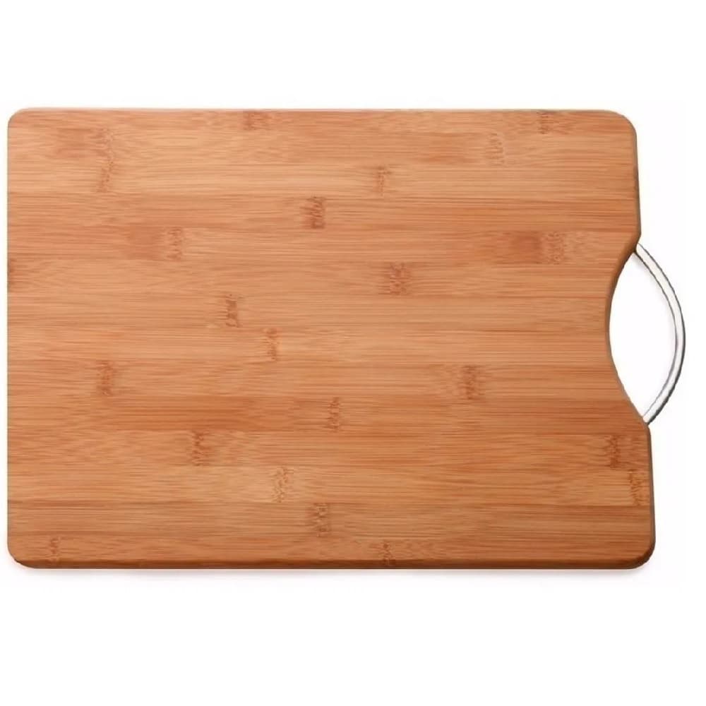 Tábua De Corte Legumes Carne Bambu Churrasco c/ Alça 34x24cm Your House