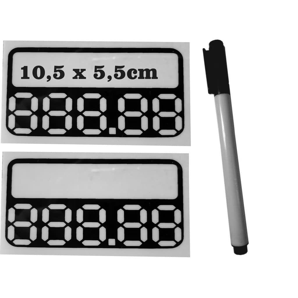 100 etiqueta de preço reutilizável/digito/10,5 x5,5 cm/06/splash/editável/splash/digital/oferta/FBK