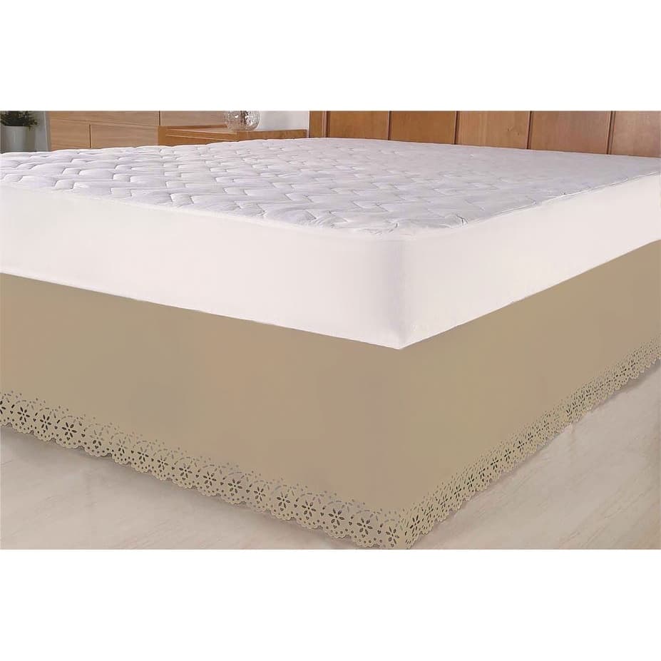 Saia Box com Bordado Ultrassonico Solteiro Padrão