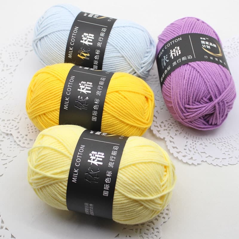 Fios De Leite De Seda Natural Algodão Espesso Para Tricotar Lã De Crochê De Bebê ,