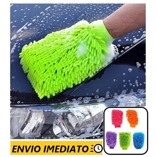 Luva de Microfibra Pano Limpeza Automotiva Lavagem Carro Moto Lustra Móveis Limpa Vidro