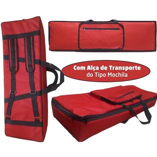 Capa Master Luxo Para Piano Digital Yamaha Dgx230 Vermelho