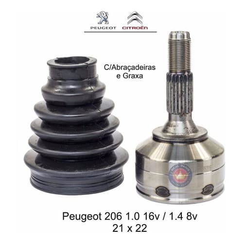 Junta Ponta Homocinética Peugeot 206 207 21x22 C/ Trava