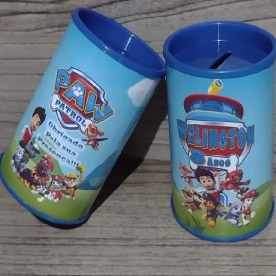 30 Cofrinhos Personalizados Da Patrulha Canina