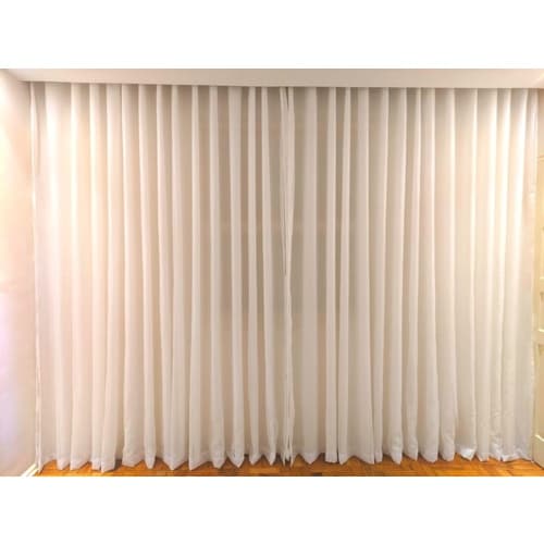 Cortina Blackout Tecido C/ Voil 8,00x2,80 Sala E Quarto Corta Luz