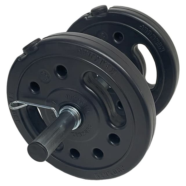 Kit Anilha 6 kg com barra de 40 cm tubular completa com presilhas