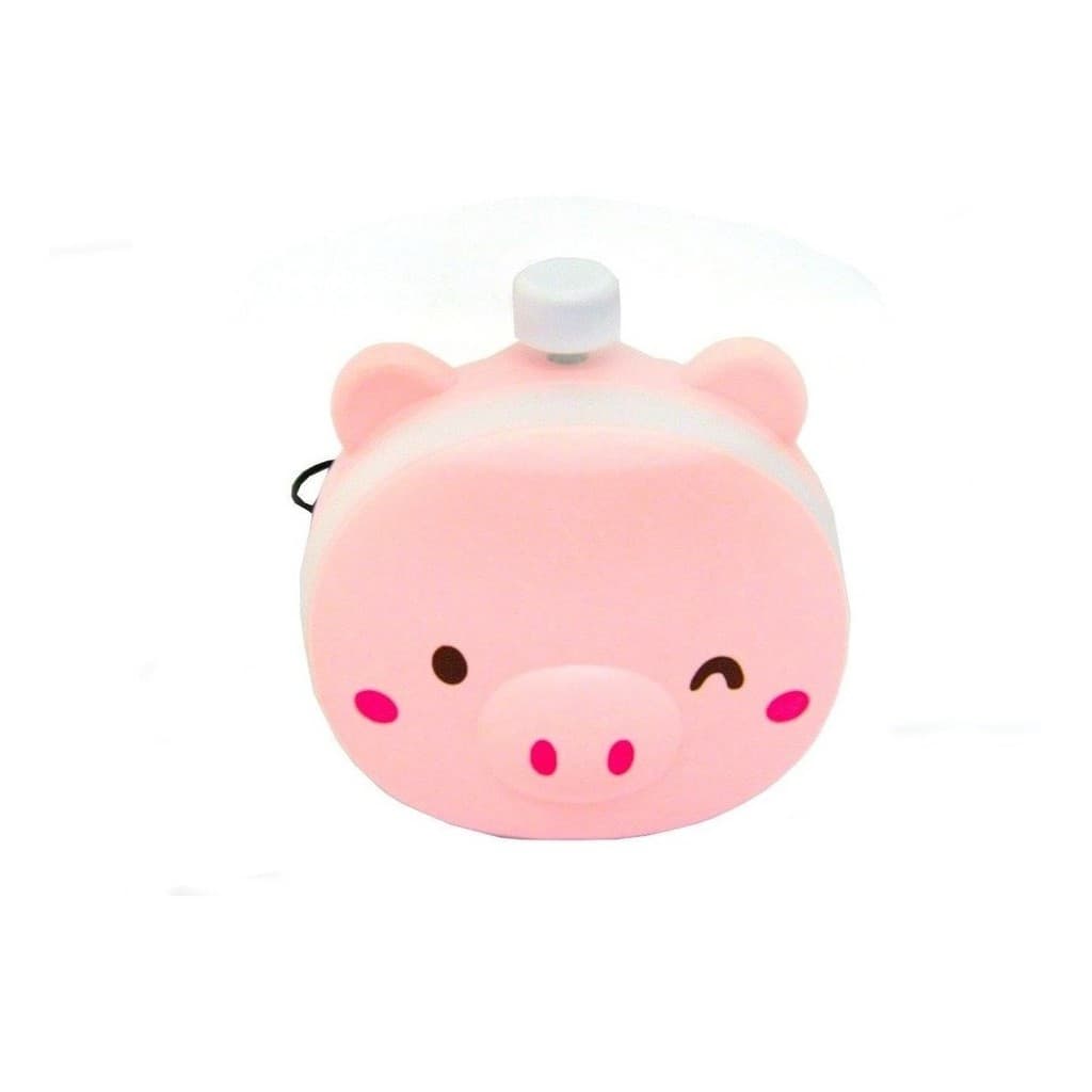 Espelho 3x1 Porquinho Ilumianador Facial Luz Led Ventilador