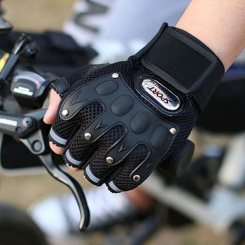 Luvas de meio dedo para ciclismo ao ar livre para homens táticas de verão esporte fino antiderrapante resistente ao desgaste moto luvas