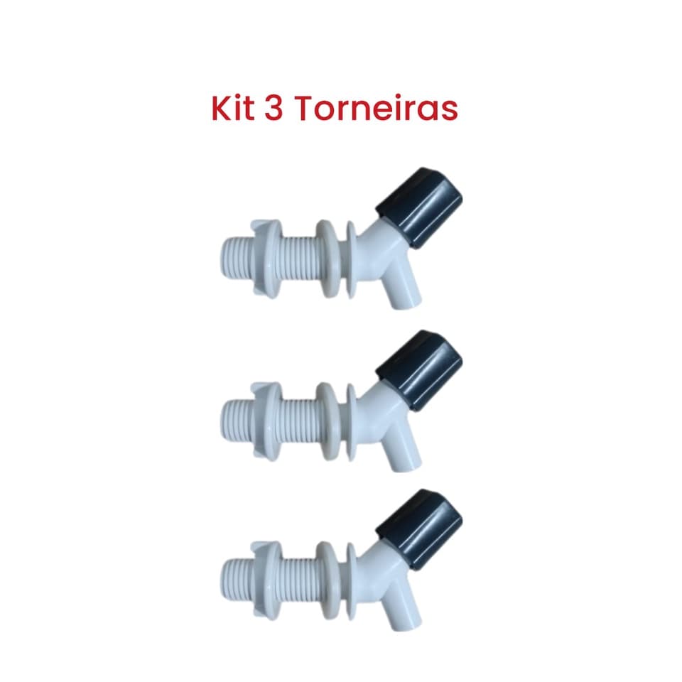 Kit 3 Torneiras Plásticas Cervejeiro Artesanal Torneira de Filtro Cervejeiro