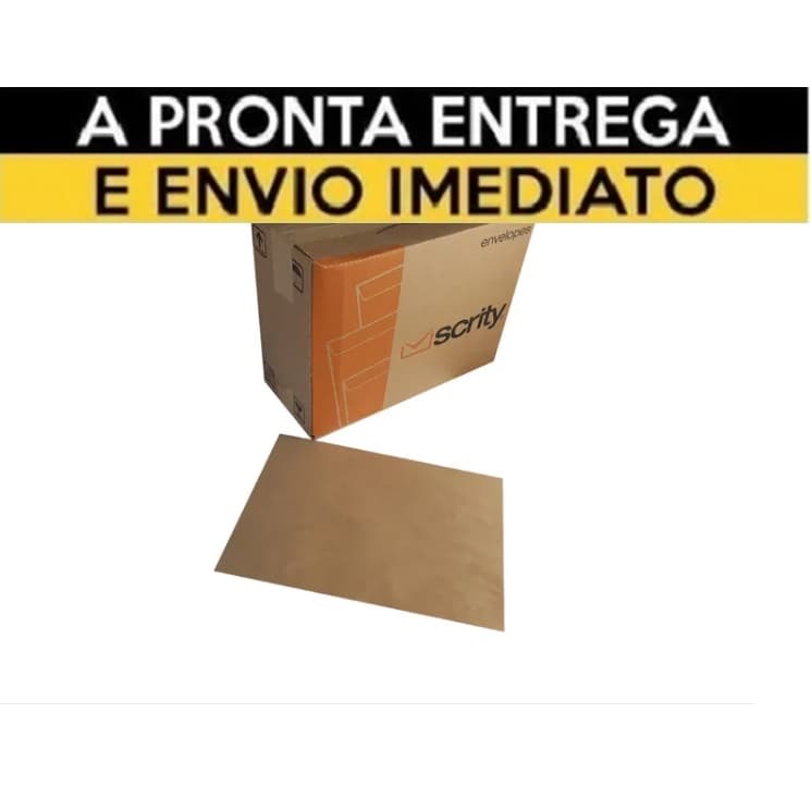 Envelope Saco Kraft Pardo 16,2 X 22,9 Com 100 Unidades Correios Mini, PAC, SEDEX, Transportadora Top