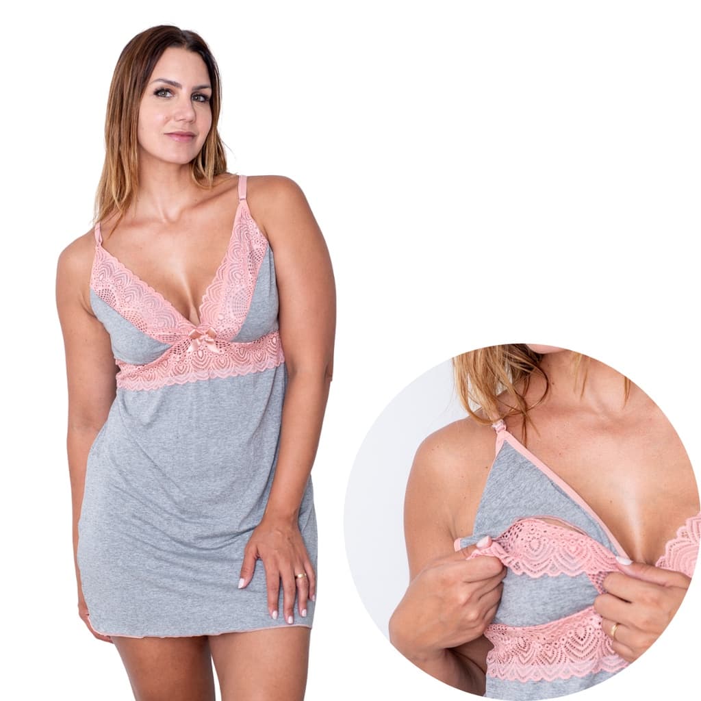 Promoção Dia das Mães Camisola Amamentação Gestante Maternidade Gestante