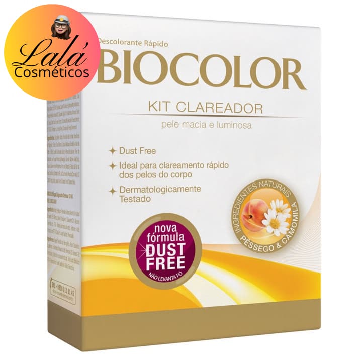 Biocolor Kit Clareador Descolorante Rápido Pessego e Camomila 20g pó