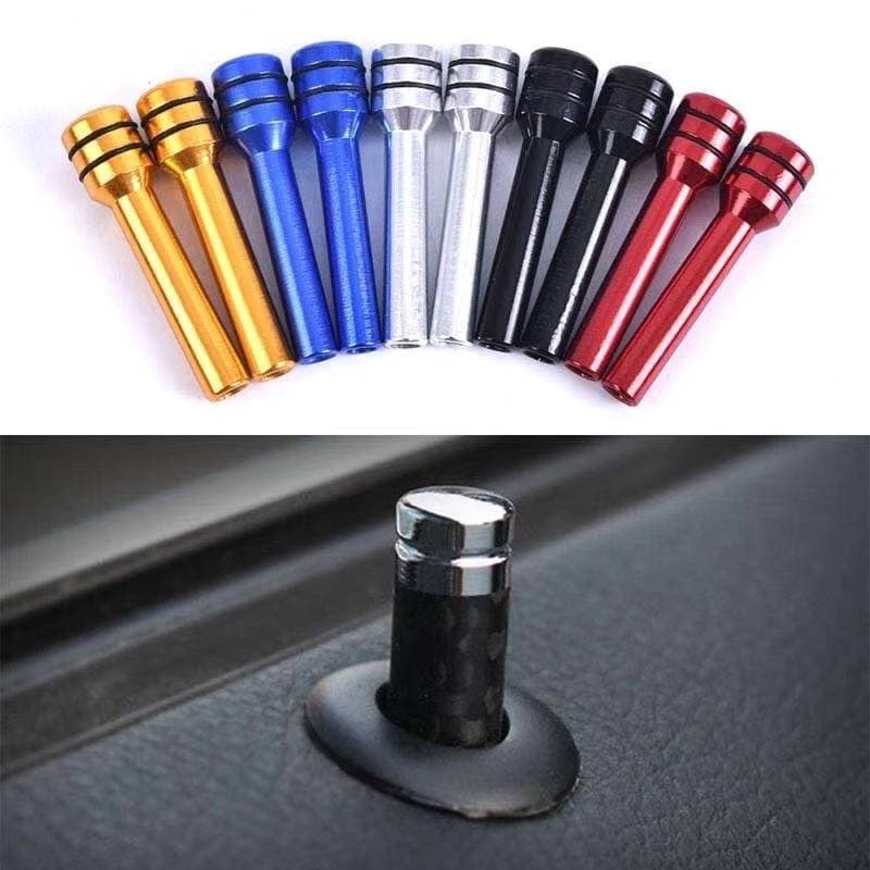 (Pronta Entrega) 4 Pcs Universal Car truck interior Maçaneta De Bloqueio Da Porta Puxar Pinos Liga De Alumínio Auto Security Door Lock Botão Caminhão Acessórios