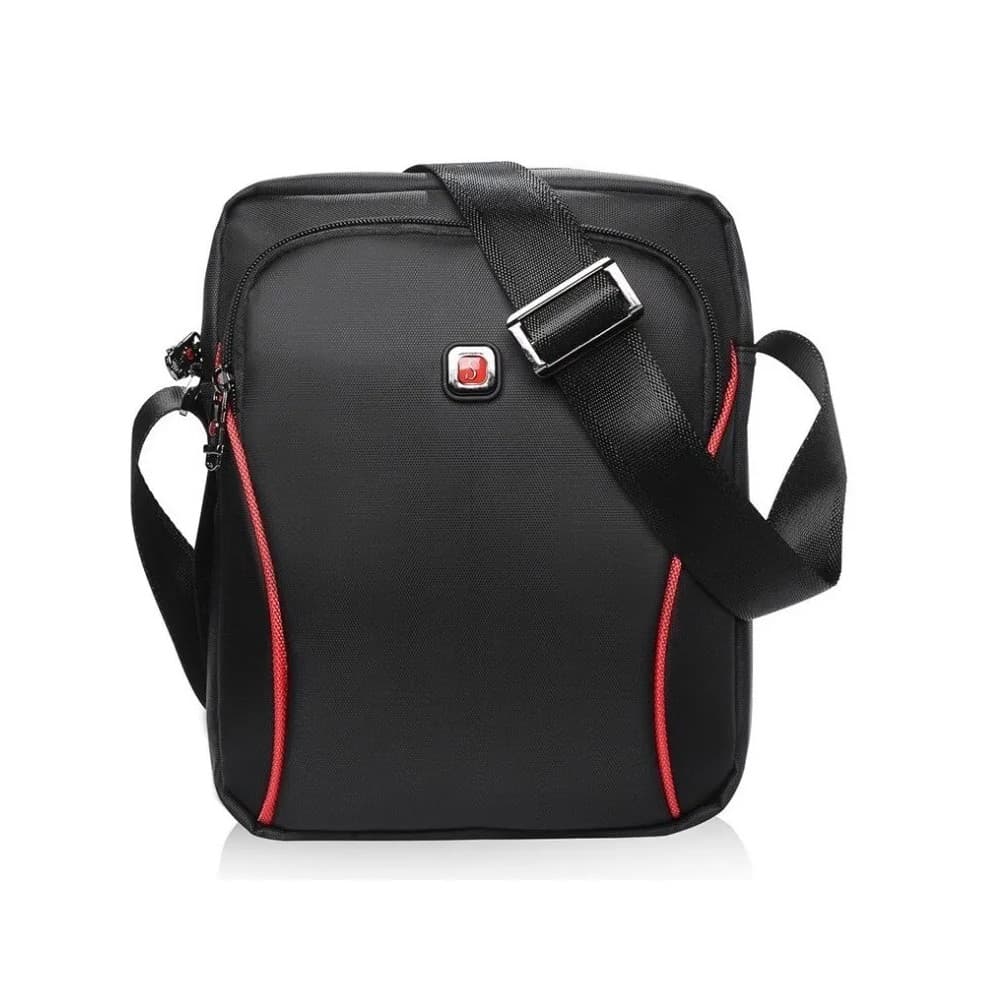 Bolsa Masculina Pequena Preta Social Com Partições e Alça Resistente Soperwillton 1061
