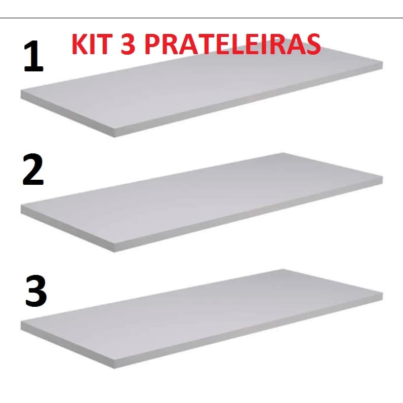 Kit 3 Nichos Prateleiras Mdf Quarto Bebe Infantil + Suporte