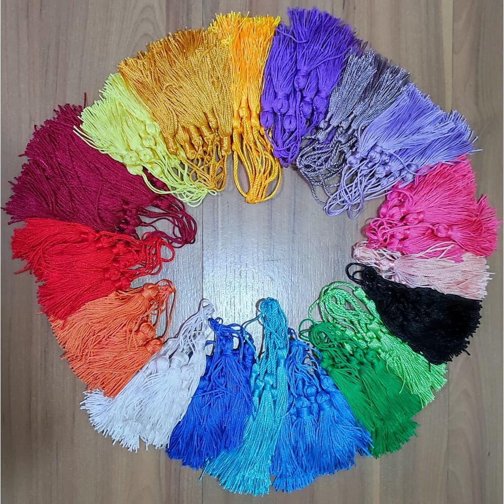 Tassel Pingente Pompom Franja 6cm Poliéster - 20 unidades
