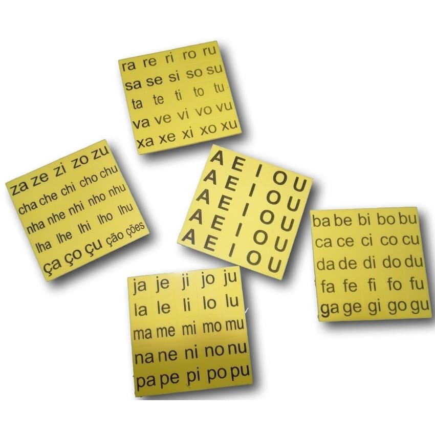 Silabário (5 placas) Confeccionado em EVA