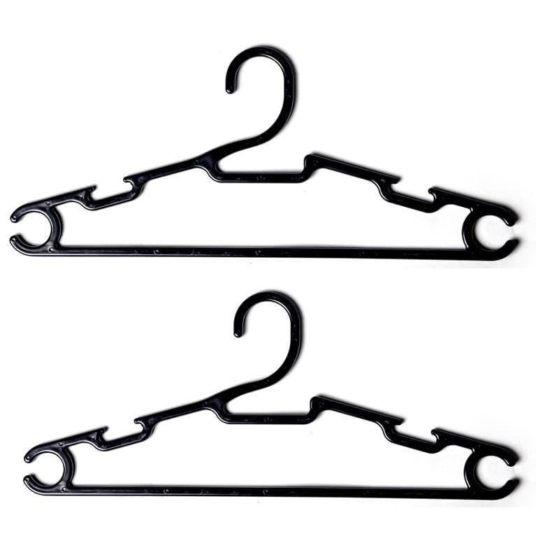 kit com 30 Cabides infantil, de plástico resistente , preto
