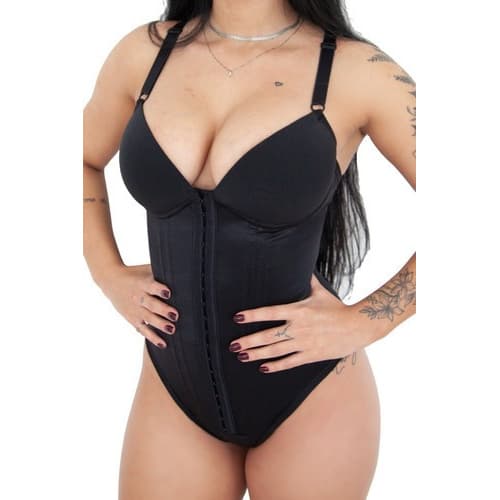 Cinta Body Com Bojo 6 Barbatanas Modelador Reforçado