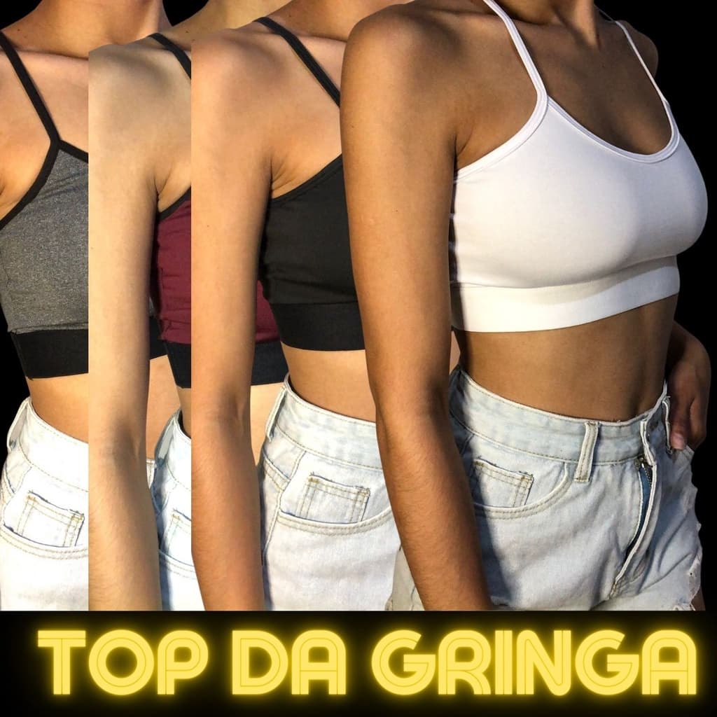 Kit 4 Top Faixa Lançamento Exclusivo Da Gringa