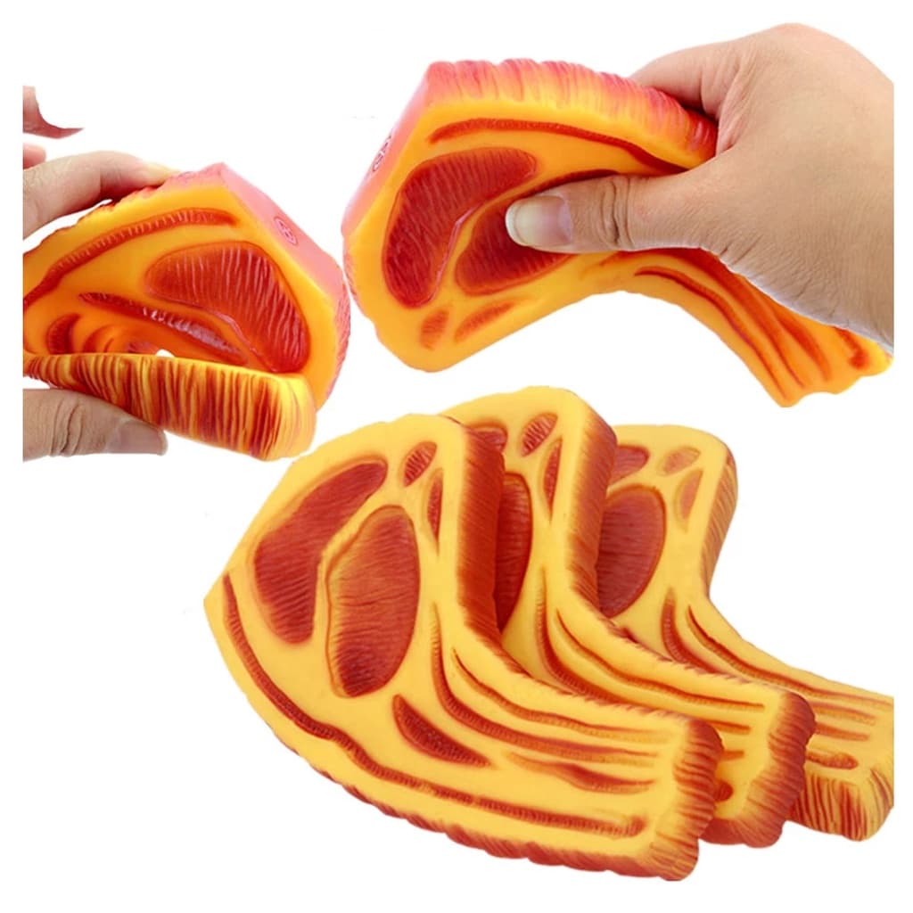 BRINQUEDO PARA CACHORRO PET BIFE DE PVC COM SOM 14,5CM NA SOLAPA