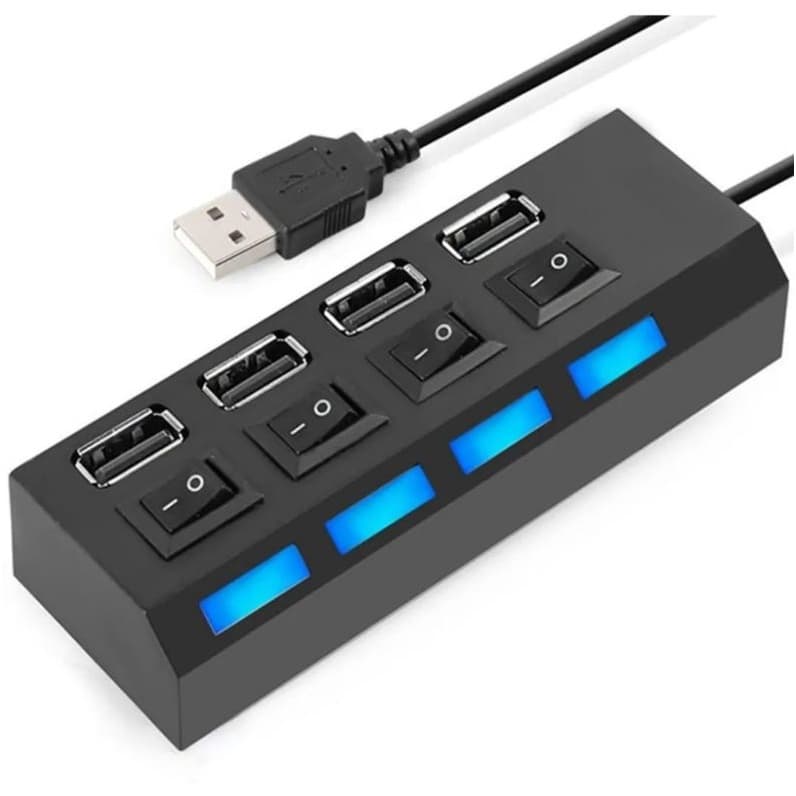 Hub Usb 2.0 4 Portas Régua Usb Extensão Usb Pen Drive Teclado