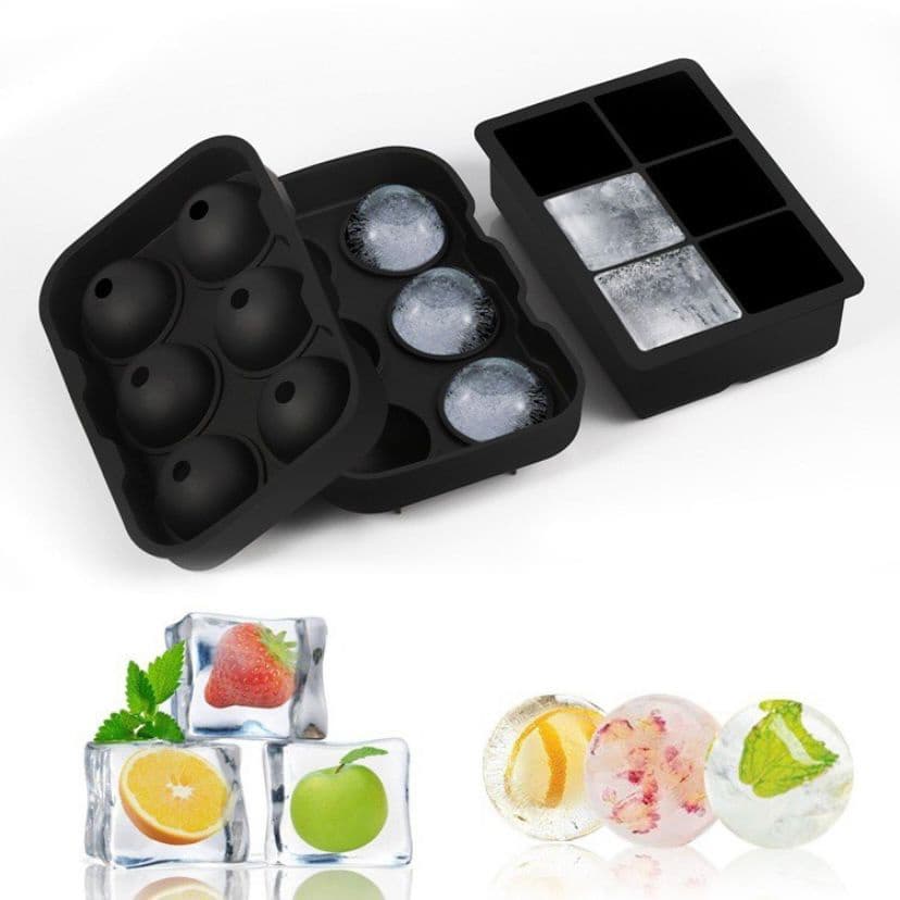 KIt Forma de Siliconen 6 Gelo Cubo + 6 Gelo Bola