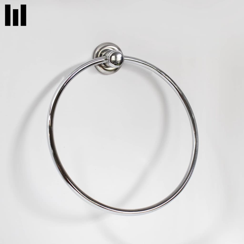 Porta Toalha de Rosto - Argola - Linha Black - 17cm