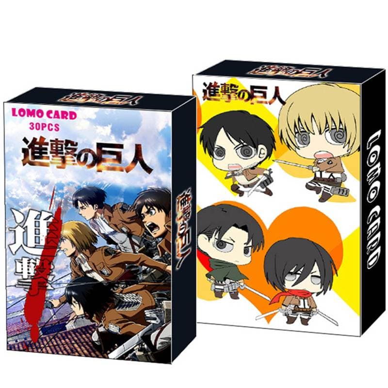 30 Pçs / Set Ataque Anime Em Titan Lomo Cartão Photocard Hd Álbum De Impressão Fotogma Figma Eren Jaeger Mikasa Ackerman