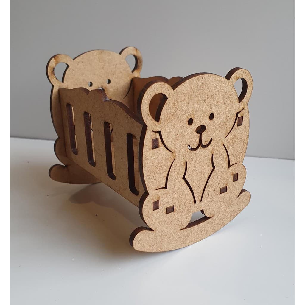 kit com 10 unidades de Lembrancinha de nascimento/ chá de bebê em MDF , bercinho