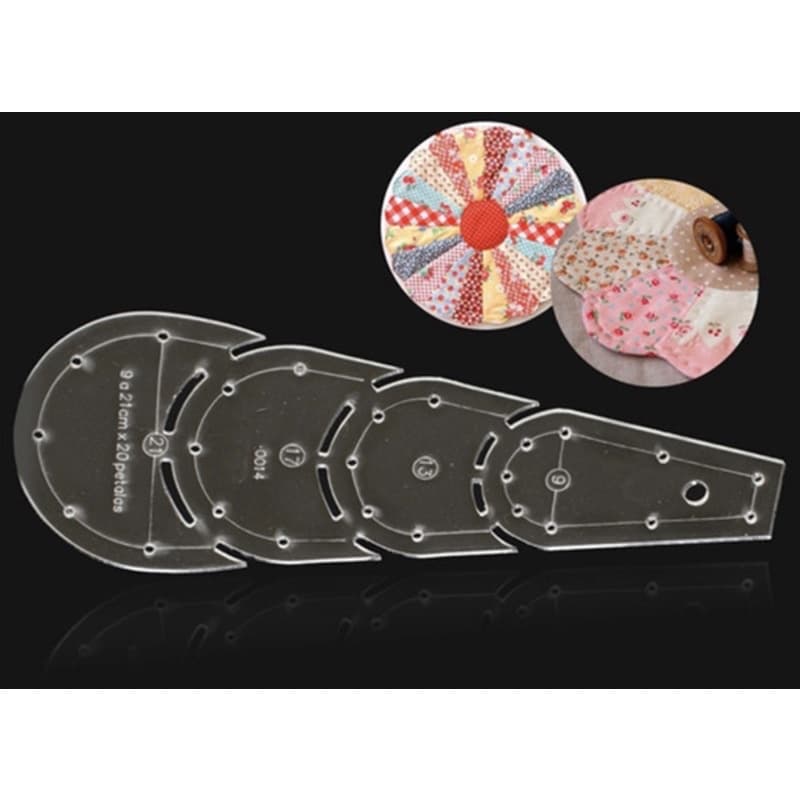 Regua Costura Gabarito Dresden Plate 20 Petalas Patchwork Promoção