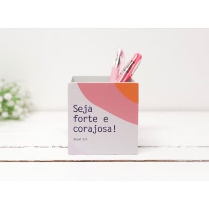 PORTA Lapis SEJA FORTE E CORAJOSO PAPELOTE