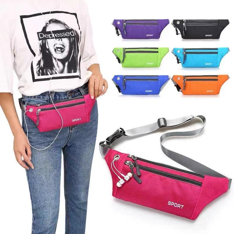 Pochete Feminina Esportiva Nylon Impermeável Lavável Cinto Regulável/Pochete Sport/Pochete Impermeável Slim Doleira Cinta Fitness Celular 7 Polegadas Corrida Academia