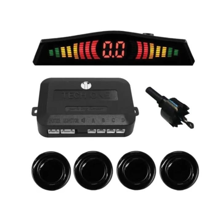 Sensor Estacionamento Ré 4 Sensores Display Cores Tech One