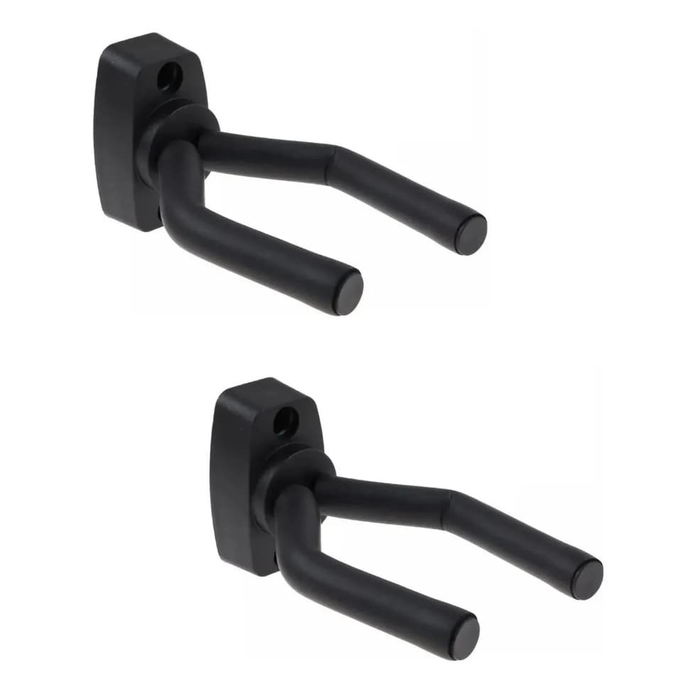 Kit 02 Suportes de Parede Emborrachado Para Instrumento Musical Diversos Violão Guitarra Baixo Viola