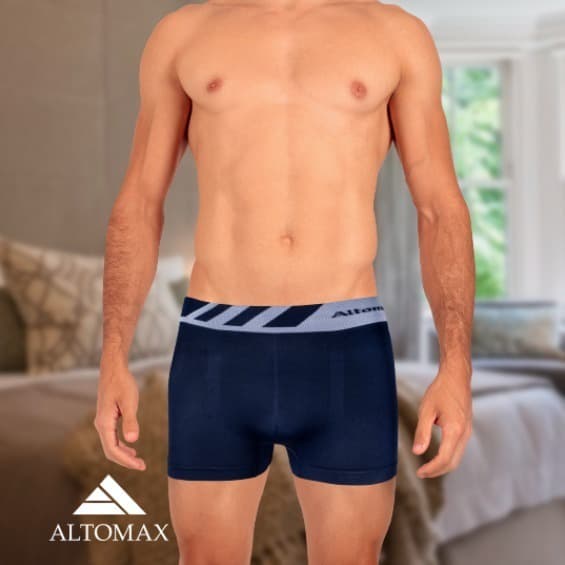Cuecas Cuec Box Boxer Dry Fit Masculina Altomax Original Lisa / Lisa com Listras Microfibra Importada Sem Costura Adulto