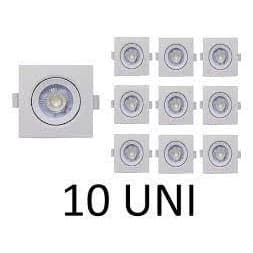 spot super led de 3w quadrado