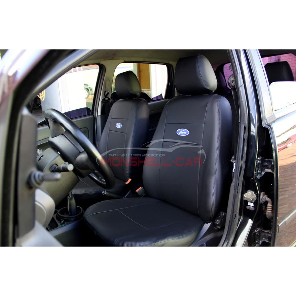 Capa De Bancos Automotivos Carro em Couro Ford Fiesta Hatch Sedan 2002 a 2014