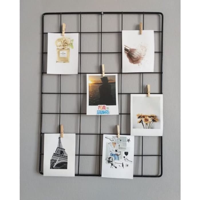 Memory Board Painel de Fotos 30x40 com 6 Grampinhos – Decorativo de Parede