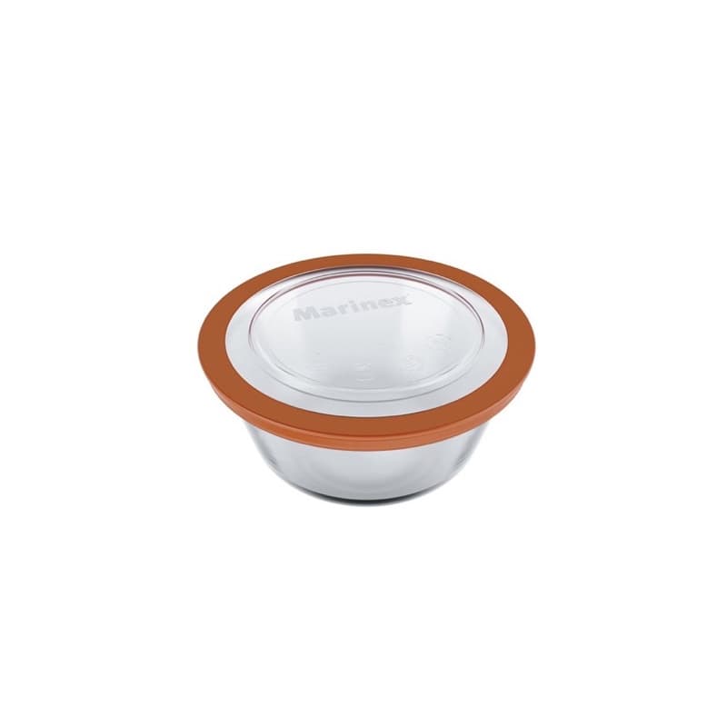 Tigela Redonda Com Tampa Plástica Marinex Pratica 600ml