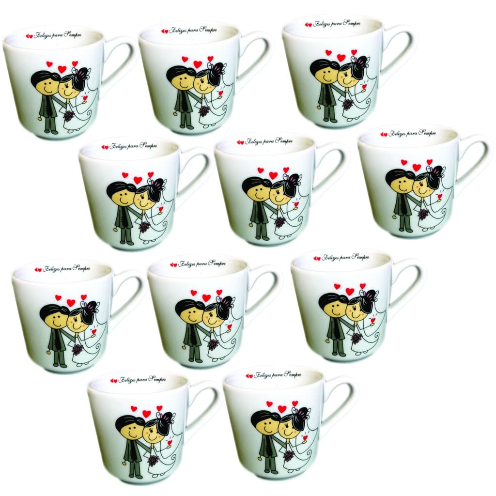11 caneca felizes para sempre, caneca para convidados, caneca para lembrancinhas, lembrancinhas de casamento, caneca, xí