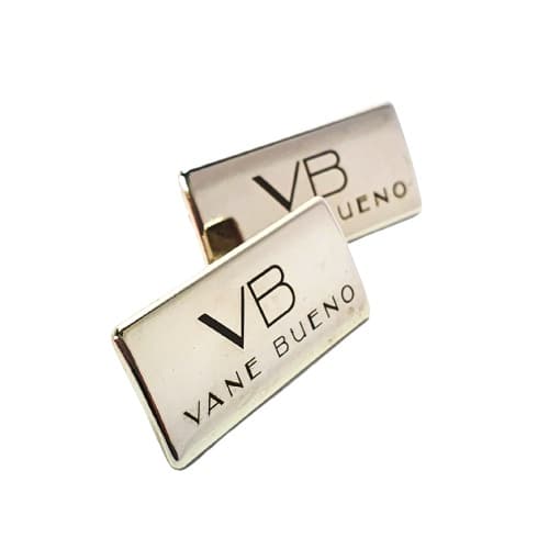 Etiqueta Personalizada Prata 3.5×1.5 Cm  10 Unidade