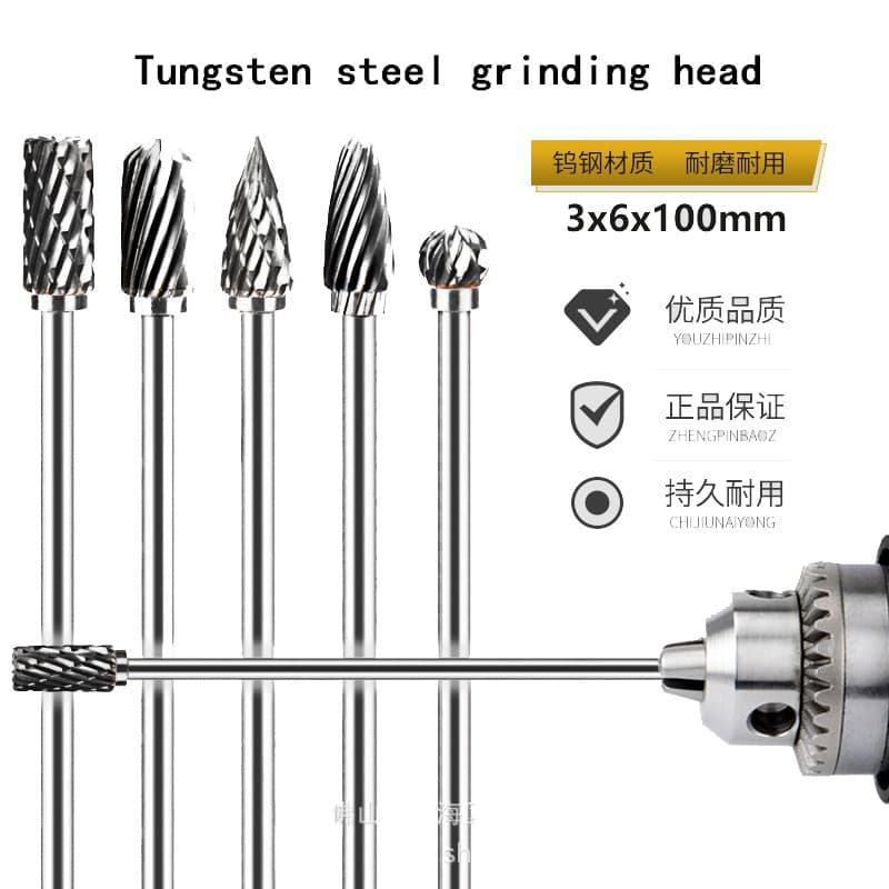 Pronto Estoque 1 Pçs Ferramenta De Carboneto De Tungstênio Longo Burr 3x6 X 100mm Mata/Porto 3mm