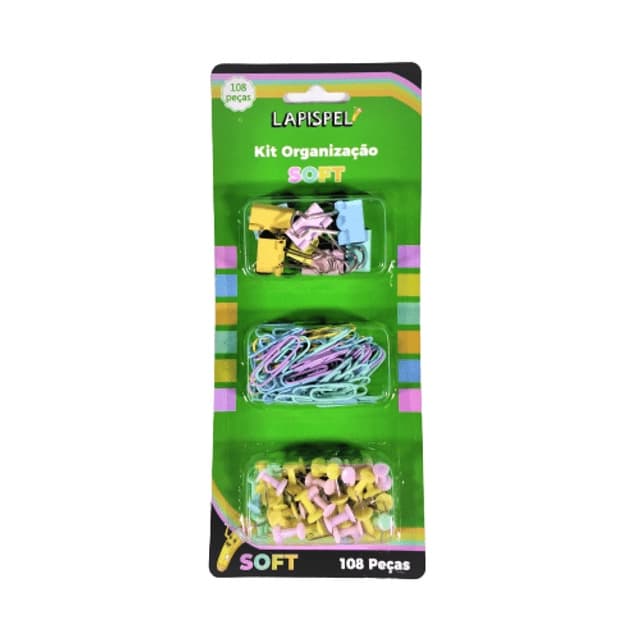 KIT ORGANIZACAO SOFT 108 PECAS LAPISPEL
